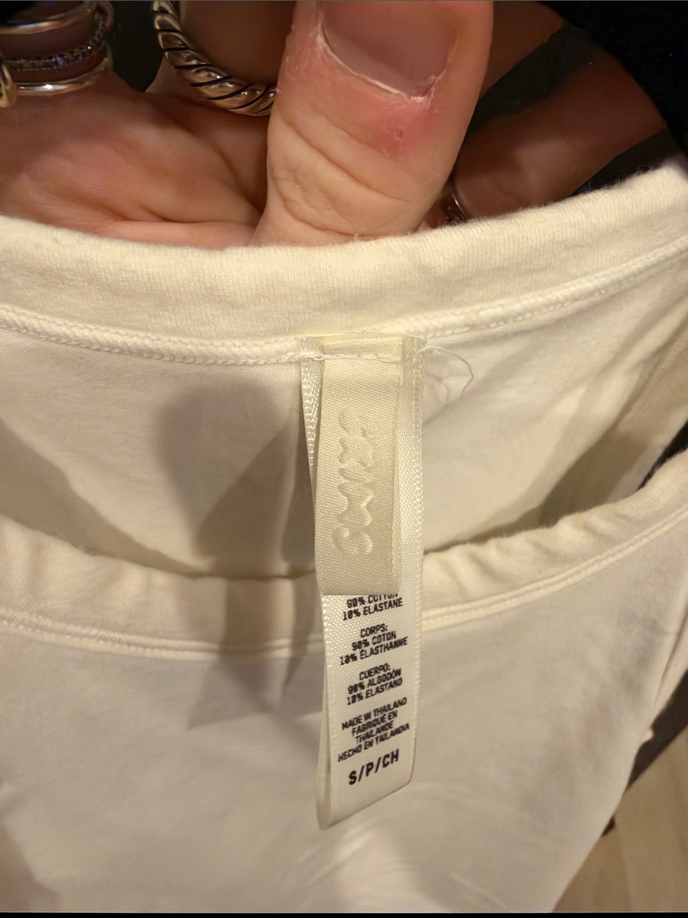 SKIMS Cream Ribbed Tank Top - Picture 3 of 3